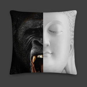 Gorilla / Buddha — Throw Pillow