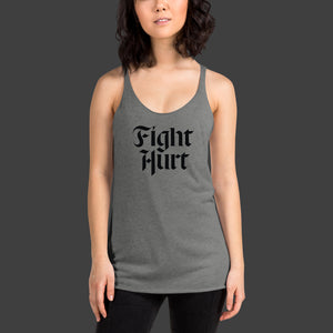 Women's Fight Hurt Racerback Tank (Grey)